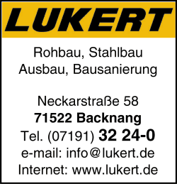 Lukert, Industriehallen, Gewerbehallen, schlsselfertiges Bauen, Bausanierung, Bauunternehmen, Hallenbau, Industriebau, Stahlbau, Backnang