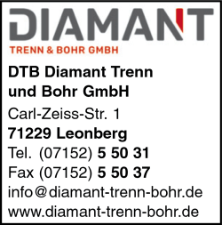 Diamant Bohr- und Trenn-GmbH, Leonberg, Beton: Trennen, Bohren, Sägen, Betonbohren, Betonsägen, Kernbohrungen, Sägearbeiten, Seilsägen, Fugenschneiden