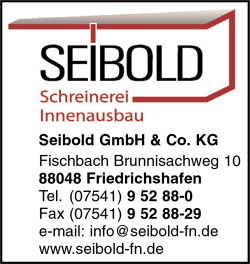 Seibold GmbH & Co. KG, Friedrichshafen, Fischbach, Schreinerei, Innenausbau, Möbel nach Maß, Objekteinrichtungen, Trennwände, Raumteiler, Heizkörperverkleidungen, Holz-Innentüren, Haustüren, Brandschutztüren, Altbausanierung