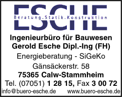 Esche Ingenieurbro fr Bauwesen, Energieberatung, Ingenieurbro fr Tragwerksplanung