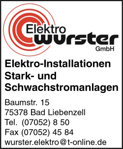 Elektro-Installationen
Stark- und Schwachstromanlagen Elektro-Installationen
Stark- und Schwachstromanlagen