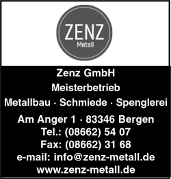 Zenz GmbH, Bergen, Spenglerei, Metallbau, Kunstschmiede, Schlosserei