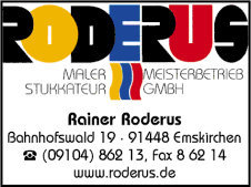 Roderus GmbH, Rainer Roderus, Emskirchen, Malergeschft, Stuckateurbetrieb,