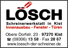 LÖSCH, Kist, Schreinerei, Fenster und Türen, Innenausbau LÖSCH, Kist, Schreinerei, Fenster und Türen, Innenausbau