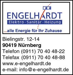 Engelhardt, Badrenovierung, Elektro-Installationen, Gasheizungen, Heizungsanlagen, Sanitre Installationen, Solaranlagen, Badsanierung, Photovoltaik, Alarmanlagen, Beleuchtungstechnik, Smart Home, Nrnberg