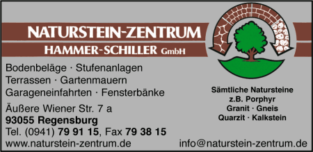 Naturstein-Zentrum Hammer-Schiller GmbH, Regensburg, Granit, Kalksteine, Mauersteine, Natursteine, Pflastersteine, Quarzit, Gneis, Bodenbelge, Stufenanlagen, Terrassen, Gartenmauern, Garageneinfahrten, Fensterbnke, Porphyr, Granit, Gneis, Kalkstein