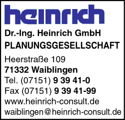 Heinrich, Ingenieurbüro, Vermessungsbüro, Planungsgesellschaft, Waiblingen Heinrich, Ingenieurbüro, Vermessungsbüro, Planungsgesellschaft, Waiblingen