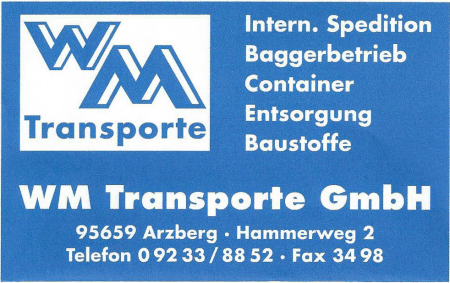 Willi Meyer, Arzberg, Abbruchunternehmen, Containerverleih, Baggerbetrieb, Container, Baustoffe, Bauschuttabfuhr, Transporte, Erdarbeiten, Containerdienst, Entsorgung, Intern. Spedition