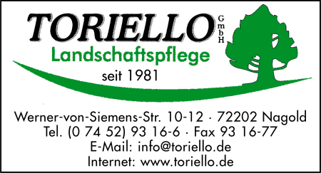 Toriello GmbH, Nagold, Garten- und Landschaftsbau, Landschaftspflege, Gartenpflege, Biotope, Amphibienschutzzäune, Teiche, Begrünungen Toriello GmbH, Nagold, Garten- und Landschaftsbau, Landschaftspflege, Gartenpflege, Biotope, Amphibienschutzzäune, Teiche, Begrünungen