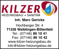 Kilzer, Heizungsanlagen, Sanitre Installationen, Solaranlagen, Brennwerttechnik, Kundendienst, Waiblingen, Bittenfeld