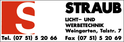 Straub Werbeanlagen, Weingarten, Lichtwerbeanlagen, Neonanlagen