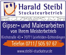 Harald Steibl, Gipsergeschft, Stuckateurbetrieb, Malerarbeiten, Leinfelden-Echterdingen