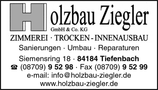 Holzbau Ziegler GmbH & Co. KG, Zimmerei, Trockenbau, Innenausbau, Sanierungen, Umbau, Reparaturen