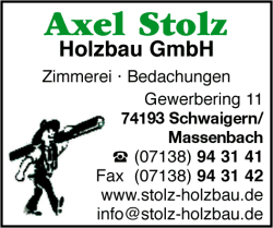 Axel Stolz Holzbau GmbH, Zimmerei, Dachstühle, Treppen, Dachfenster, Carports, Ständerbau, Altbausanierung, Schwaigern, Massenbach