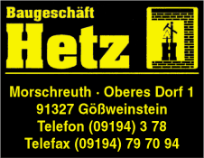 Baugeschäft Hetz, Gößweinstein, Bauunternehmen Baugeschäft Hetz, Gößweinstein, Bauunternehmen
