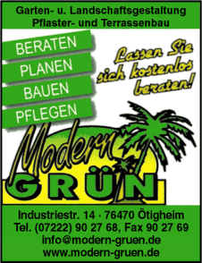 Modern Grün, Ötigheim, Garten- und Landschaftsbau, Pflasterbau, Terrassenbau, Beraten, Planen, Bauen, Pflegen, Gartengestaltung Modern Grün, Ötigheim, Garten- und Landschaftsbau, Pflasterbau, Terrassenbau, Beraten, Planen, Bauen, Pflegen, Gartengestaltung