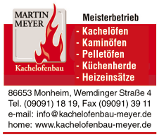 Meyer, Kachelfen, Kaminfen, Pelletfen, Kchenherde, Heizeinstze, Wemding