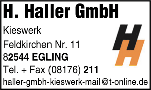 Haller GmbH, Kieswerk, Kies und Sand, Egling