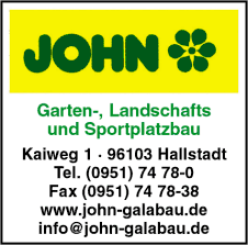 JOHN, Hallstadt, Garten- und Landschaftsbau, Sportplatzbau, JOHN, Hallstadt, Garten- und Landschaftsbau, Sportplatzbau,