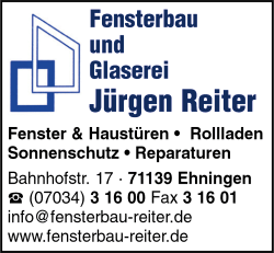 Jrgen Reiter, Fensterbau, Glaserei, Fenster, Haustren, Rollladen, Sonnenschutz, Reparaturen, Ehningen