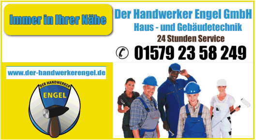 Der Handwerker Engel GmbH, Abflußreinigung, Abwassertechnik, Baudienstleistungen, Bauhandwerk, Elektro-Installationen, Handwerkerservice, Heizungsanlagen, Rohrreinigung, Sanitäre Installationen Der Handwerker Engel GmbH, Abflußreinigung, Abwassertechnik, Baudienstleistungen, Bauhandwerk, Elektro-Installationen, Handwerkerservice, Heizungsanlagen, Rohrreinigung, Sanitäre Installationen