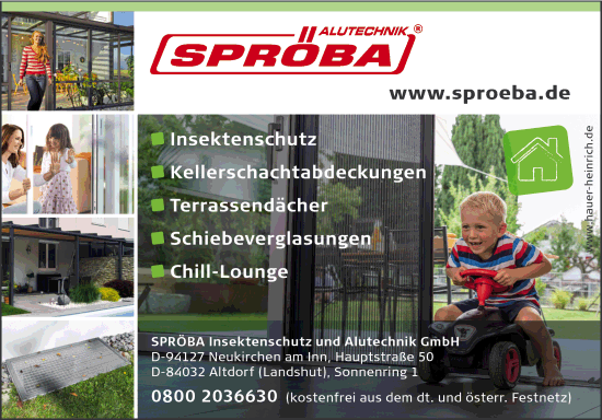 SPRBA Insektenschutz und Alutechnik GmbH, Neukirchen, Insektenschutzgitter, Kellerschachtabdeckungen, Multiraum-Schiebeverglasung, Terrassendcher, Zune, Tore, Kellerschachtabdeckungen, Chill-Lounge