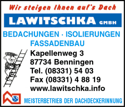 Lawitschka GmbH, Bedachungen, Isolierungen, Fassadenbau, Benningen