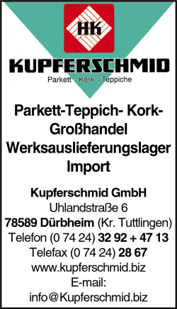 Kupferschmid, Parkett, Teppich, Kork, Teppichbden, Fubodenbelge, Drbheim