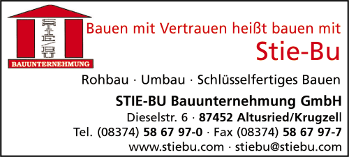 Stie-Bu Bauunternehmung, Bautrger, Bauunternehmen, Massivbau, Neubau, Schlsselfertiges Bauen, Ziegelhaus, Ziegelmassivhaus, Bauunternehmung, Stahlbetonbau, Kellerneubau, Bodenplatten, Einfamilienhaus, Mehrfamilienhaus, Gewerbebau, Energiesparhaus, Ausbauhaus, Kostengnstiges Bauen, Fertighaus, Fertigteilhaus, Hausbau, Neubauhaus