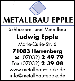 Metallbau Epple, Schlosserei, Balkone, Geländer, Treppen, Überdachungen, Tore, Sonderkonstruktionen, Herrenberg Metallbau Epple, Schlosserei, Balkone, Geländer, Treppen, Überdachungen, Tore, Sonderkonstruktionen, Herrenberg