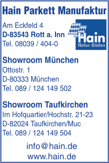 Hain Parkett Manufaktur Rott München Taufkirchen Parkettfußböden Fußbodenbeläge Hain Parkett Manufaktur Rott München Taufkirchen Parkettfußböden Fußbodenbeläge