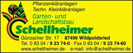 Schellheimer, Garten- und Landschaftsbau, Koiteiche, Garten-Center, Innenraumbegrnung, Gala-Bau, Pflanzenklranlagen, Kleinklranlagen, Bio-Klranlagen, Pflasterbau, Teichpflege, Frhjahrspflege, Herbstpflege, Rasenroboter, Swimmingteiche, Biotope, Poolbau, Swimmingpool, HotSpring, Whirlpool, Pflanzgefe, Regenwasserzisternen, Mauerbau, Natursteinmauern, Garten-Planung, Terrassen, Swimspa, Wildpoldsried