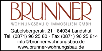 Brunner Wohnungsbau, Immobilien, Landshut Brunner Wohnungsbau, Immobilien, Landshut