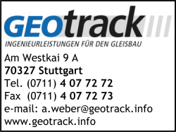 Geotrack Ingenieurleistungen für den Gleisbau, Stuttgart