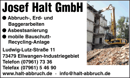 Abbrucharbeiten, Erdarbeiten, Baggerarbeiten, Asbestsanierung, Asbestentsorgung, Bauschutt-Recycling, Ellwangen Abbrucharbeiten, Erdarbeiten, Baggerarbeiten, Asbestsanierung, Asbestentsorgung, Bauschutt-Recycling, Ellwangen