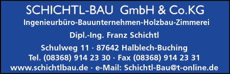 Schichtl-Bau, Bauunternehmen, Erdarbeiten, Stahlbetonbau, Maurerarbeiten, Putzarbeiten, Pflasterbau, Renovierungen, Ingenieurbro, Holzbau, Zimmerei, Baustoffhandel, Baugerteverleih