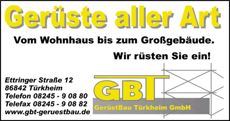 Gerüstbau Türkheim, Gerüste aller Art Gerüstbau Türkheim, Gerüste aller Art