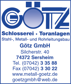 Gtz GmbH, Sersheim, Edelstahlverarbeitung, Schlosserei, Toranlagen, Stahlbau, Metallbau, Rohrleitungsbau