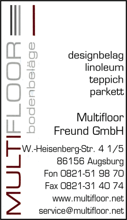 Multifloor Bodenbelge, Designbelag, Linoleum, Teppich, Parkett, Parkettfubden, Fubden, Fubodenbelge, Teppiche, Teppichbden, Vinyl, Augsburg