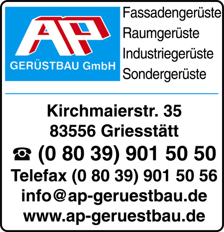 AP Gerüstbau GmbH, Fassadengerüste, Raumgerüste, Industriegerüste, Sondergerüste, Griesstätt AP Gerüstbau GmbH, Fassadengerüste, Raumgerüste, Industriegerüste, Sondergerüste, Griesstätt