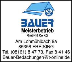 Bauer GmbH & Co. KG, Bedachungen, Dachdecker, Spenglerei
