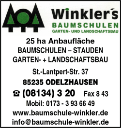 Winkler's Baumschulen, Stauden, Garten- und Landschaftsbau Winkler's Baumschulen, Stauden, Garten- und Landschaftsbau