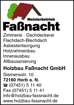 Holzbau Faßnacht GmbH & Co. KG, Zimmerei, Dachdeckerei, Flachdach, Blechdach, Asbestentsorgung, Holzrahmenbau, Innenausbau, Altbausanierung, Treppenbau, Gerüstbau, Horb Holzbau Faßnacht GmbH & Co. KG, Zimmerei, Dachdeckerei, Flachdach, Blechdach, Asbestentsorgung, Holzrahmenbau, Innenausbau, Altbausanierung, Treppenbau, Gerüstbau, Horb