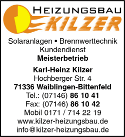 Kilzer, Heizungsanlagen, Sanitäre Installationen, Solaranlagen, Brennwerttechnik, Kundendienst, Waiblingen, Bittenfeld Kilzer, Heizungsanlagen, Sanitäre Installationen, Solaranlagen, Brennwerttechnik, Kundendienst, Waiblingen, Bittenfeld