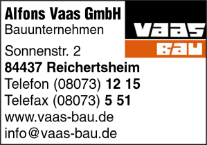 Alfons Vaas GmbH, Reichertsheim, Bauunternehmen, Altbausanierung, Schlsselfertiges Bauen, Rohbau, Umbau, Planung