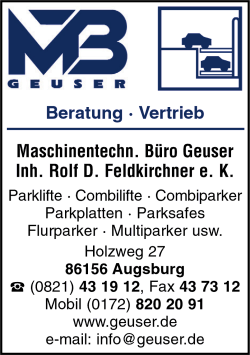 MTB Geuser, Maschinen, Parklifte, Autopark-Systeme, Combilifte, Combiparker, Parkplatten, Parksafes, Flurparker, Multiparker, Augsburg MTB Geuser, Maschinen, Parklifte, Autopark-Systeme, Combilifte, Combiparker, Parkplatten, Parksafes, Flurparker, Multiparker, Augsburg