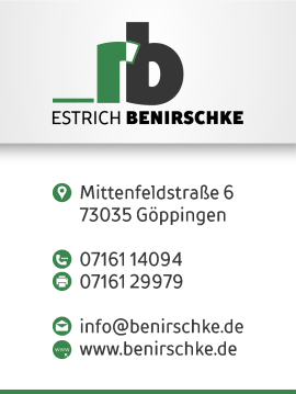 Estrich Benirschke, Jörg Schneider, Estriche, Industriefußböden, Fußbodenaufbau, konventionell verlegte Zement-Estriche und Calciumsulfat-Estriche, Fließestriche, Ausgleichsestriche, Schnellestriche, Industrieestriche, Verbundestriche, Göppingen Estrich Benirschke, Jörg Schneider, Estriche, Industriefußböden, Fußbodenaufbau, konventionell verlegte Zement-Estriche und Calciumsulfat-Estriche, Fließestriche, Ausgleichsestriche, Schnellestriche, Industrieestriche, Verbundestriche, Göppingen