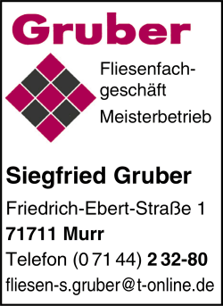 Siegfried Gruber, Murr, Fliesenfachgeschft, Fliesen und Platten, Fliesenverlegung, Meisterbetrieb, Balkonsanierungen, Fliesensanierung, Natursteinverlegung, Fenstersimse, Treppen