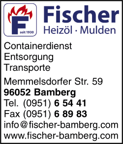 Fischer, Heizl, Mulden, Containerdienst, Entsorgung, Kies und Sand, Recycling, Transporte, Bamberg