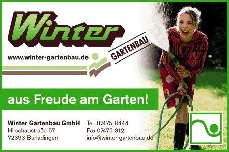 Winter Gartenbau GmbH. Garten- und Landschaftsbau, Garten-Planung, Gartenpflege, Teichbau, Poolbau, Biodesign-Pool, Burladingen